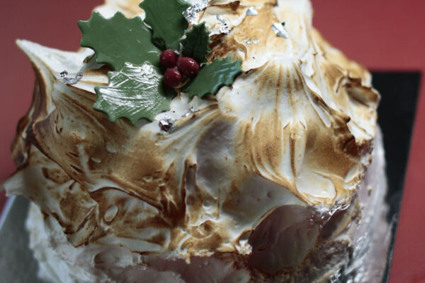 Christmas Alaska cake